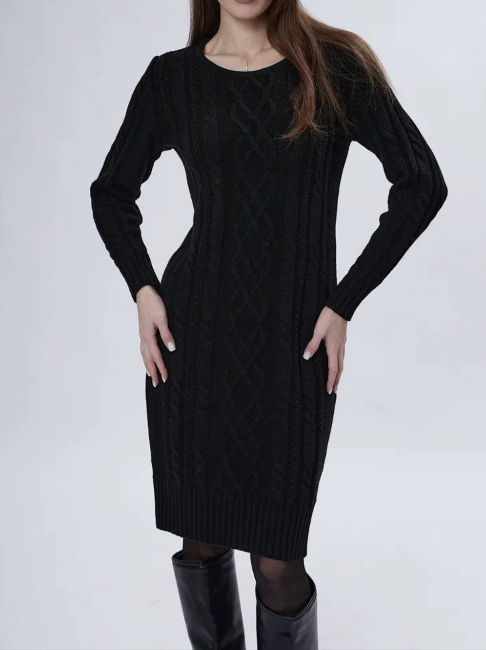 ZARA Womens Sexy Knit Bodycon Long Pencil Dress Fall Solid Color Slim Fit